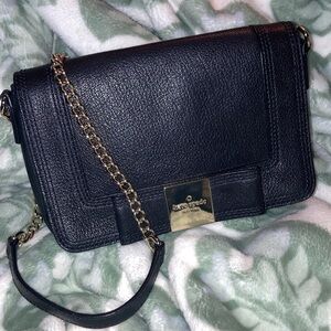 Kate Spade Black Crossbody Bag with Gold Chain